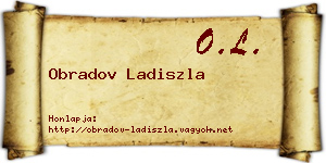 Obradov Ladiszla névjegykártya